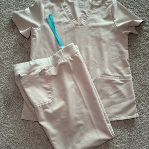 Figs Light Tan Scrub Set